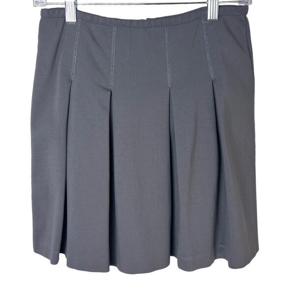 Garnet Hill Gray Pleated Skirt Sz 2 - Picture 1 of 4
